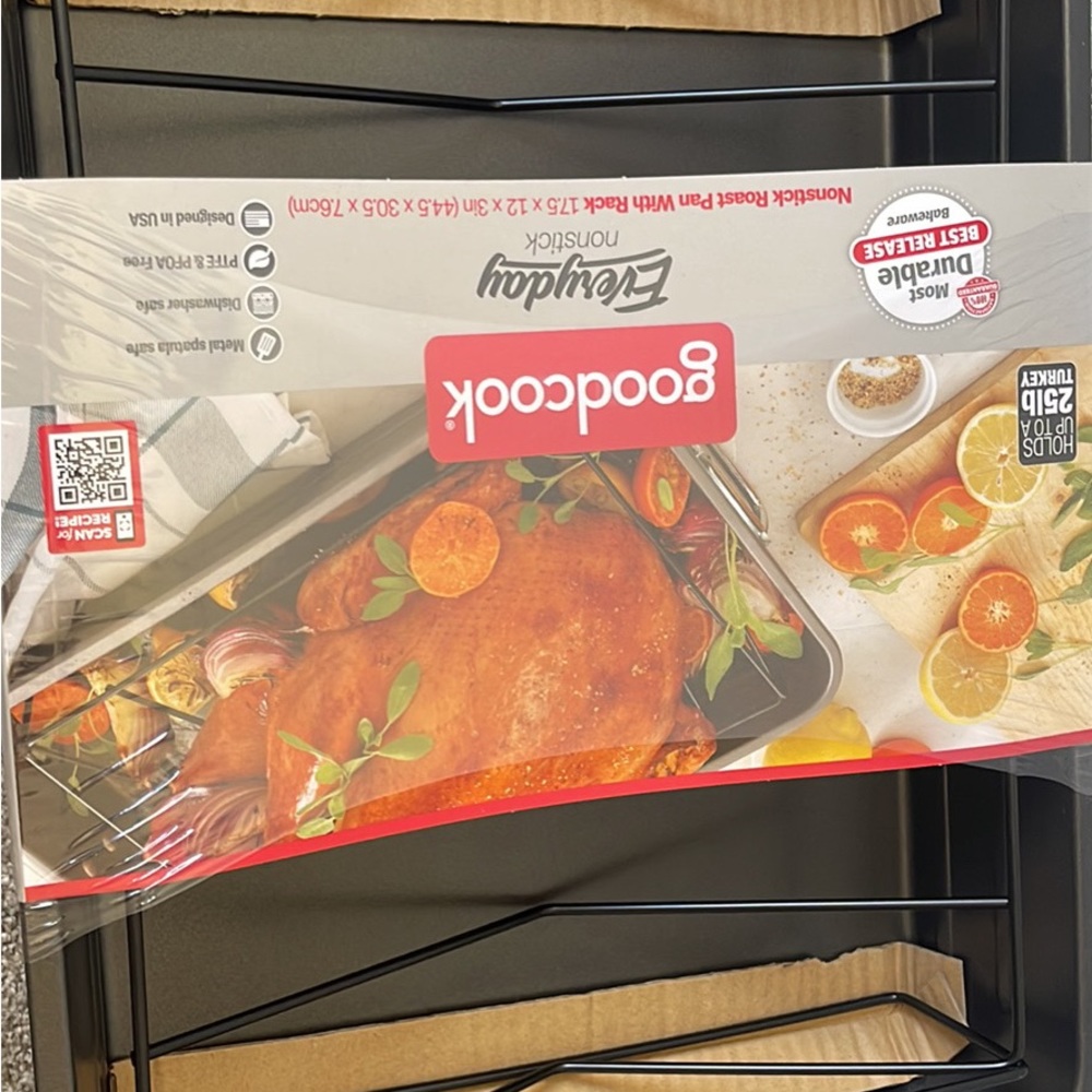 Goodcook Nonstick Roast with rack 17.5 x 12 x 3 in